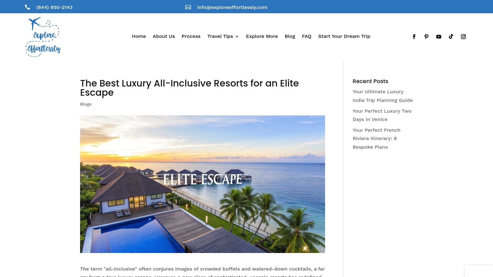 The Best Luxury All-Inclusive Resorts for an Elite Escape