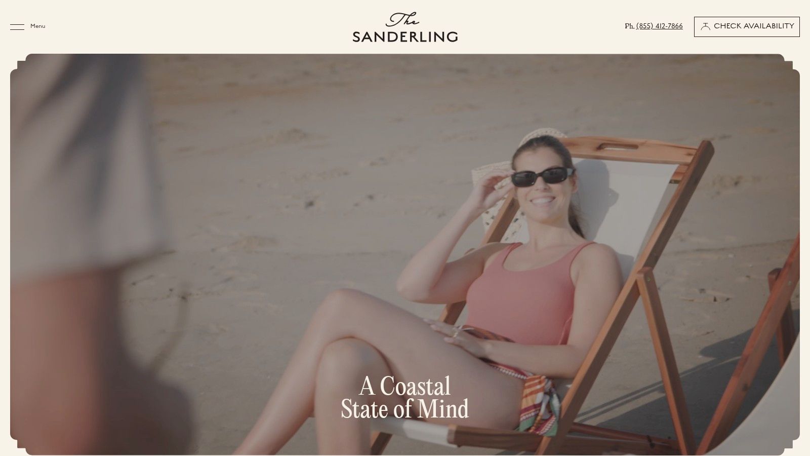 Family beach resort setting at The Sanderling Resort